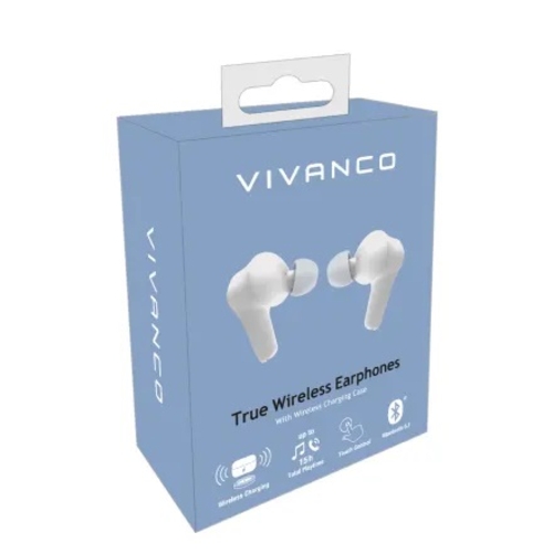 Auricular Inalámbrico VIVANCO TRUE Wireless Stereo Headset Blanco