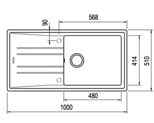 Teka STONE 60 L-TG 1C 1E - Fregadero 1 Seno 60CM
