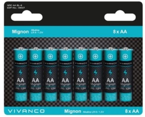 Pilas VIVANCO AA Alcalina 1.5V LR6