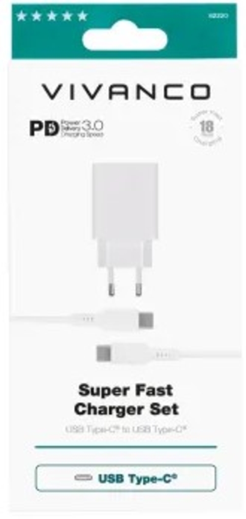 Cargador VIVANCO BL-62220 blanco 18W