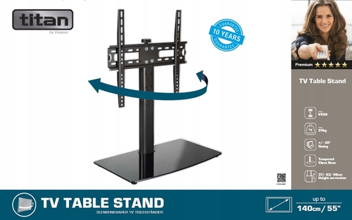 Soporte TV VIVANCO SOBREMESA 62593 Negro 55"