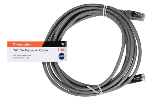 Cable de Red VIVANCO 2XRJ45 20238 Gris 3M