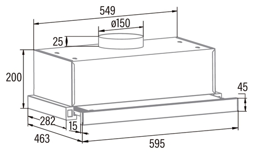 Grupo Filtrante CATA TFB65160X INOX 60CM
