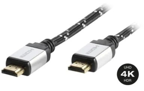 VIVANCO HDHD 12 Gris - Cable HDMI 1.2M