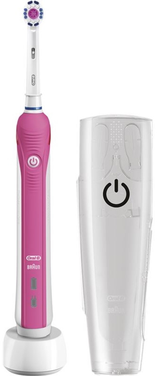 Cepillo Eléctrico BRAUN ORAL B PRO-2500 Rosa Batería