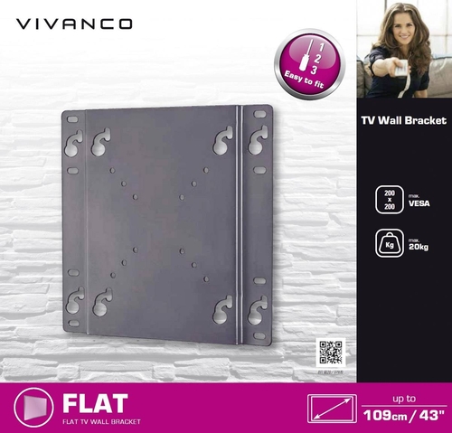 Soporte TV VIVANCO BFI-6020 Negro 43"