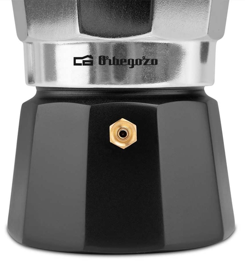 Cafetera de Aluminio ORBEGOZO KFM-330 INOX-Negro 3 Tazas