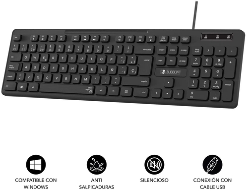 Teclado SUBBLIM SUBKBC-0SSK50 Negro