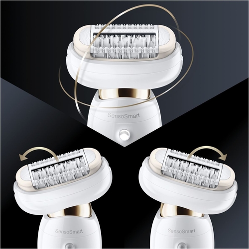 Depiladora BRAUN SILK-EPIL 9002 FLEX SENSOSMART Blanco-Oro Batería