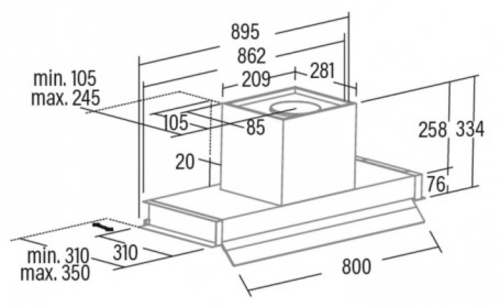 Grupo Filtrante CATA CORONA 90X-B INOX 90CM
