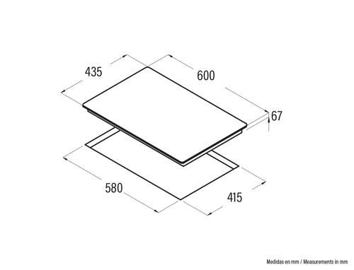 Vitrocerámica Eléctrica CATA TT-5003 Negro 60CM