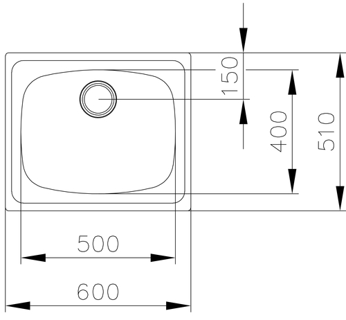 Fregadero TEKA UNIVERSE 60 T-XP 1C INOX 60CM