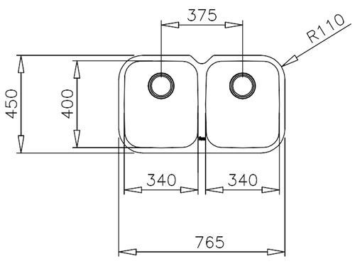 TEKA BE-2C 765 INOX - Fregadero 80CM