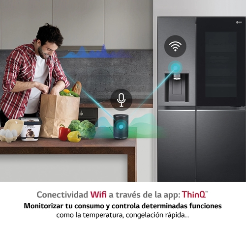 LG GMX945MC9F Acero negro mate - Frigorífico Side by Side NoFrost