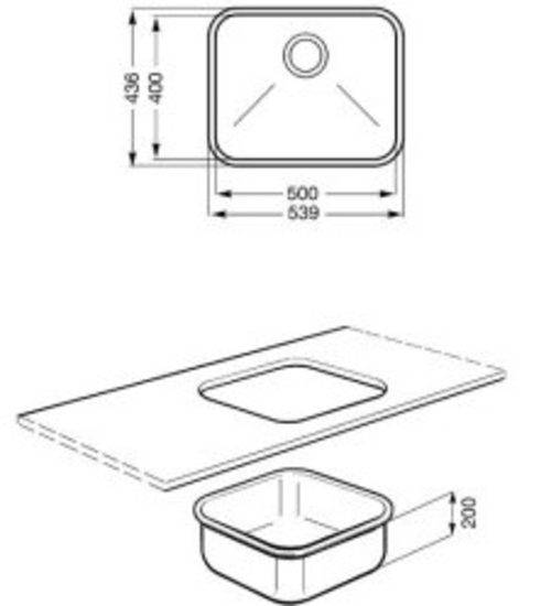 SMEG UM50 INOX - Fregadero 60 cm