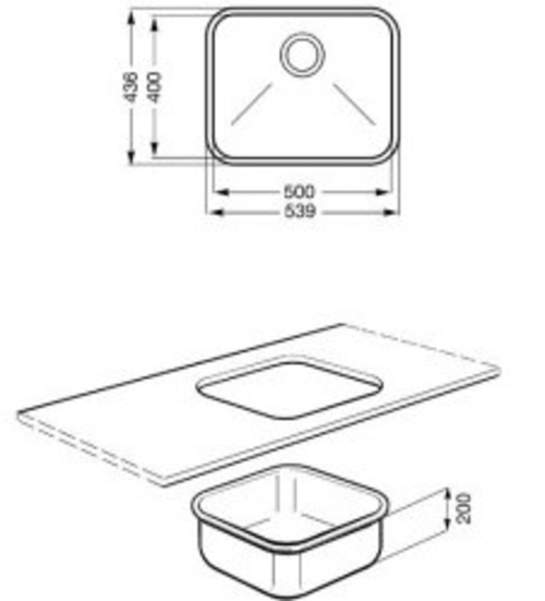 SMEG UM50 INOX - Fregadero 60 cm