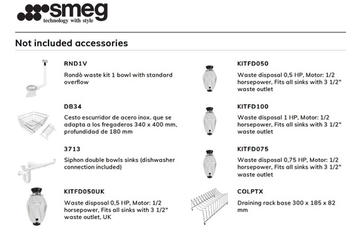 SMEG UM-4040 INOX - Fregadero 80CM