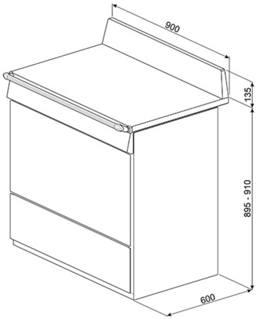 SMEG TR-90-IBL2 - Cocina 90CM