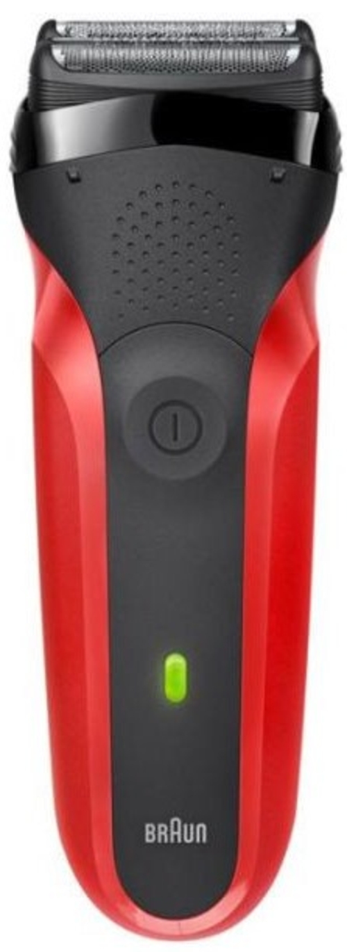 BRAUN 301-BT Rojo-Negro - Afeitadora Batería
