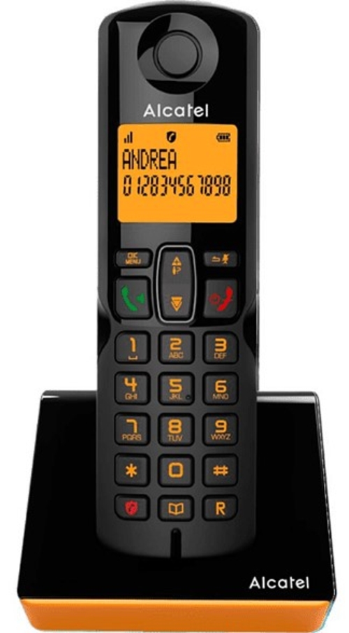 ALCATEL DEC S-280 - Teléfono fijo Negro-Naranja