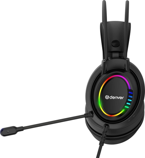 DENVER GHS-130 Negro - Auricular de Diadema Con Cable