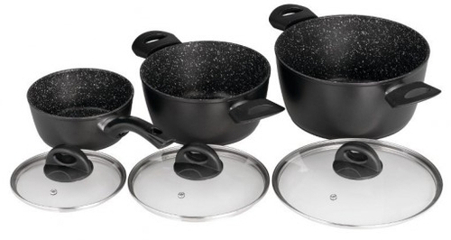 JATA FUJI BC-3 Negro - Batería de Cocina 3 piezas