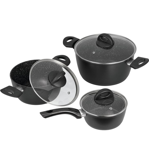 JATA FUJI BC-3 Negro - Batería de Cocina 3 piezas