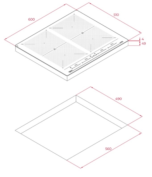 TEKA MESTREPAELLER IZC-63632-MPT Blanco - Vitrocerámica de Inducción 60CM