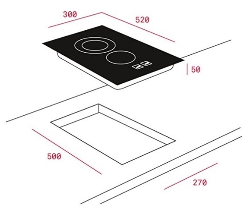 TEKA IR-3200 Negro - Vitrocerámica de Inducción 30CM