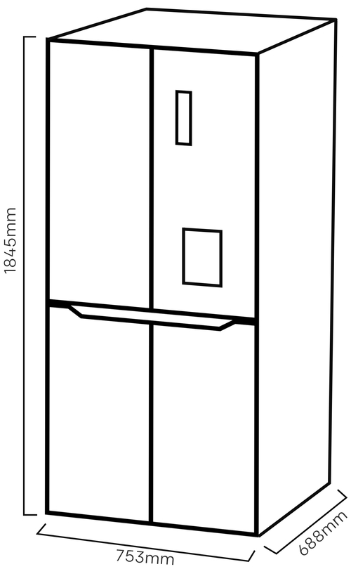 Frigorífico Americano KROMSLINE KF-4P-80-DDIX INOX No Frost 