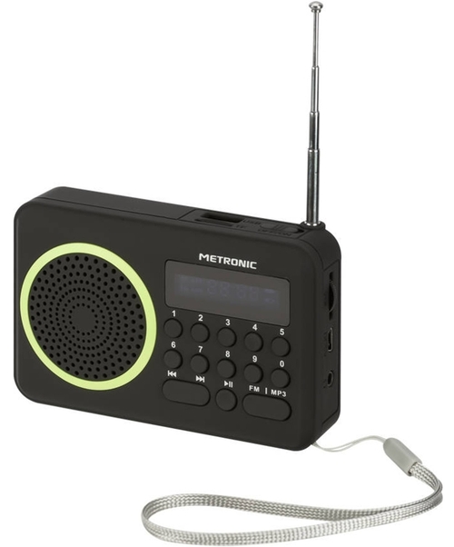 METRONIC 477202 FM Verde - Radio Portátil Digital