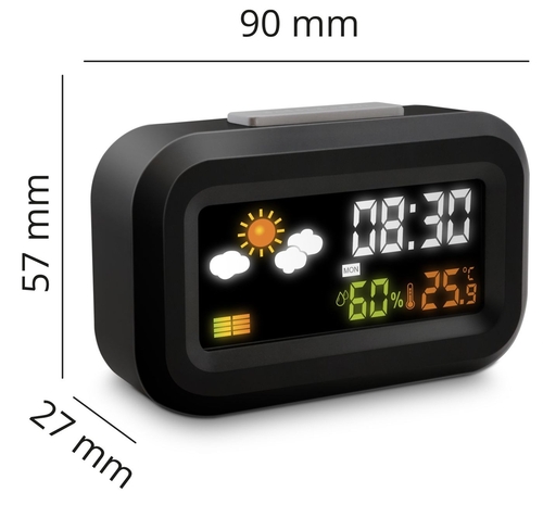 METRONIC 477340 Viaje XS Negro - Despertador Digital