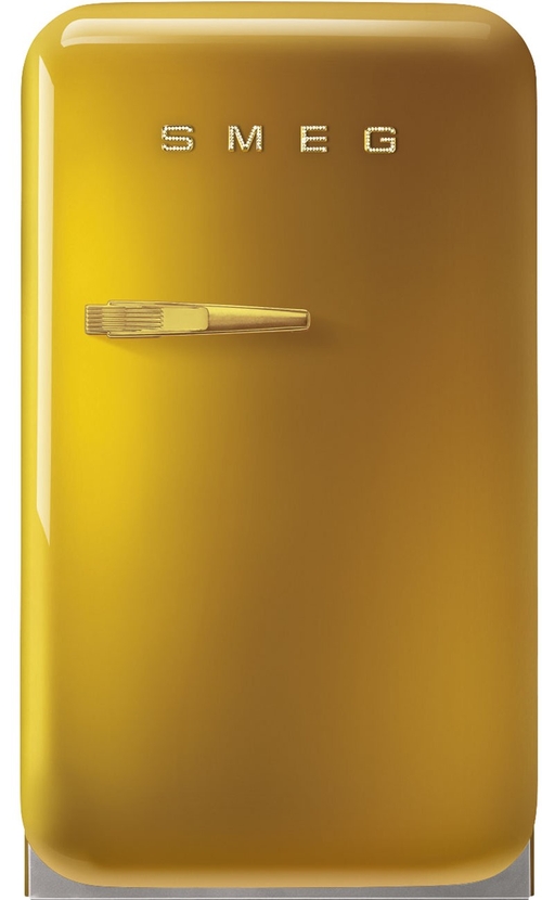 SMEG FAB-5RDGO5 Oro - Nevera Pequeña Cíclico