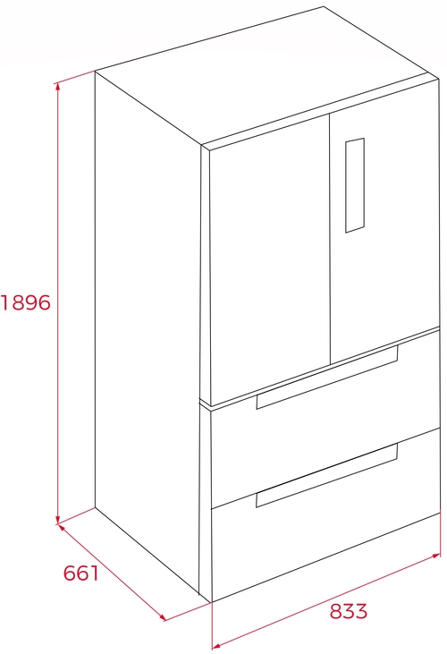 TEKA RFD-77825 Negro Cristal - Frigorífico Combi NO FROST