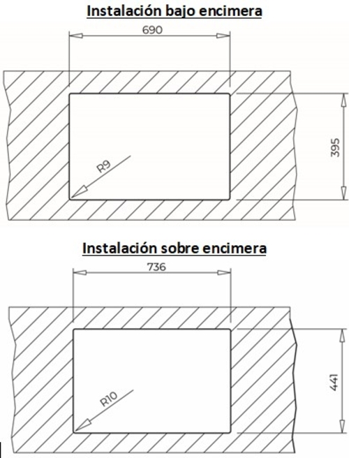 TEKA RADEA R10 70.40 M-TG Negro - Fregadero 80CM