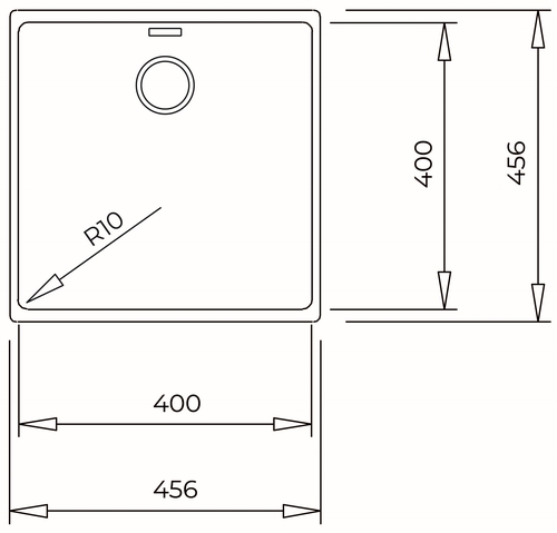 TEKA RADEA R10 40.40 M-TG Blanco - Fregadero 50CM