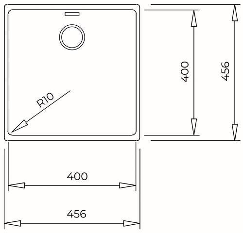 TEKA RADEA R10 40.40 M-TG Blanco - Fregadero 50CM