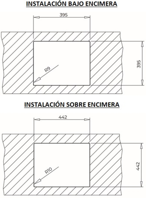 TEKA RADEA R10 40.40 M-TG Negro - Fregadero 50CM