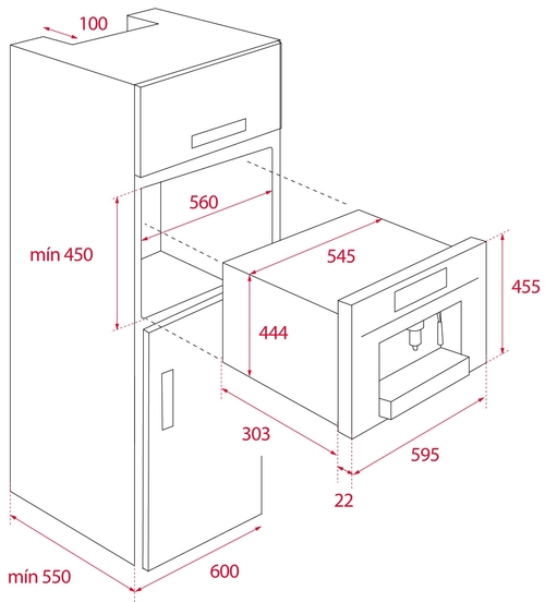 TEKA CLC-8350-MC Cristal Negro - Cafetera Integrable 2200W
