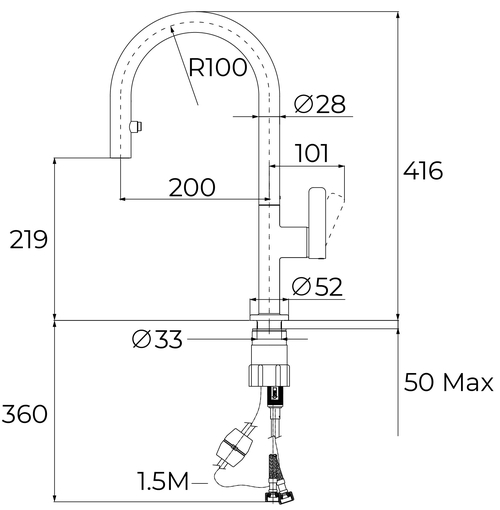 TEKA OVAL 9382 - Grifo Negro