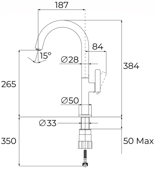 TEKA OVAL 915 - Grifo Cromo