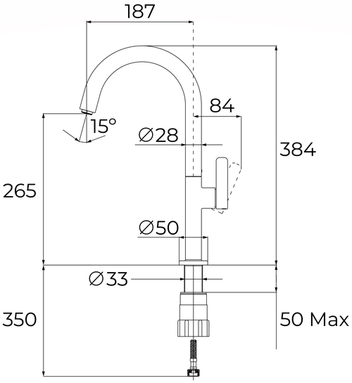 TEKA OVAL 915 - Grifo Cromo