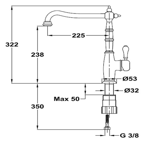 TEKA RT-915  - Grifo Latón Envejecido