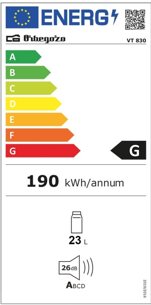 ORBEGOZO VT 830 - Vinoteca 70W