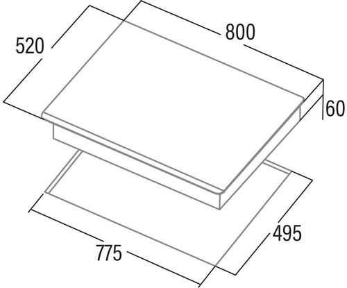 CATA INSB-8021-BK Negro 80CM - Vitrocerámica de Inducción 4 Fuegos