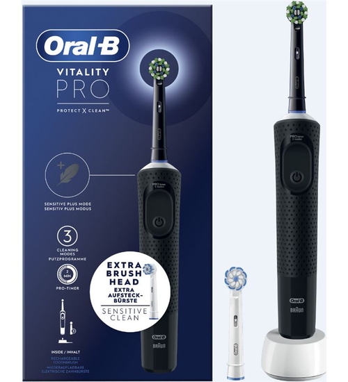 BRAUN VITALITY PRO - Cepillo Eléctrico Negro