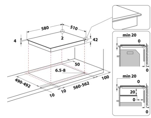 WHIRLPOOL AKT 807-BF - Vitrocerámica Eléctrica 3 Fuegos