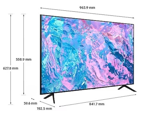 SAMSUNG UE-43-CU-7172 Negro - TV 43" 4K UHD Smart TV