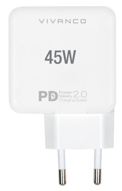 VIVANCO SF-USB-C2 Blanco - Cargador 20W+25W