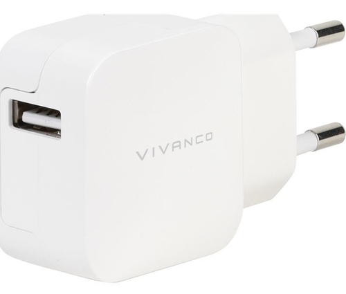 VIVANCO 37562 2.4A USB SMART - Cargador Blanco